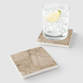 Mooi Onderzetter van Caramel Marble Stone (Zijkant)