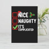 Mooi ondeugend Het is ingewikkeld Kerstlijstdeksel Kaart (Staand voorkant)