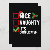 Mooi ondeugend Het is ingewikkeld Kerstlijstdeksel Kaart (Voorkant / Achterkant)