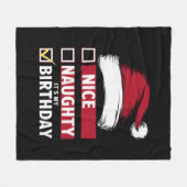 Mooi ondeugend Het is mijn verjaardag Kerstlijst K Fleece Deken (Voorkant (Horizontaal))