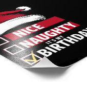 Mooi ondeugend Het is mijn verjaardag Kerstlijst K Foto Afdruk (Hoek)