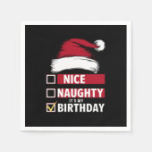 Mooi ondeugend Het is mijn verjaardag Kerstlijst K Servet (Voorkant)