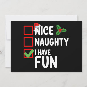 Mooi ondeugend ik heb leuke kerstman lijst kaart