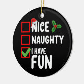 Mooi ondeugend ik heb leuke kerstman lijst keramisch ornament (Links)