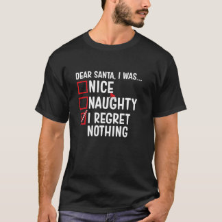 Mooi ondeugend Ik heb spijt van niets grappig Kers T-shirt