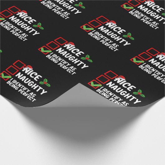 Mooi ondeugend Ik identificeer me als perfect Kers Cadeaupapier (Hoek)