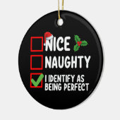 Mooi ondeugend Ik identificeer me als perfect Kers Keramisch Ornament (Links)