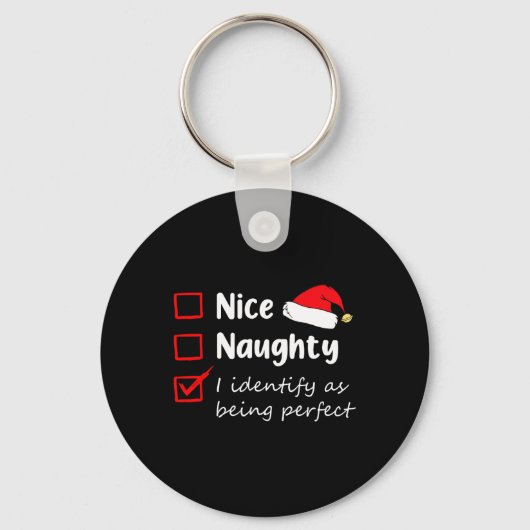 Mooi ondeugend Ik identificeer me als perfect Kers Sleutelhanger (Voorkant)