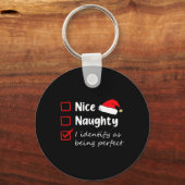 Mooi ondeugend Ik identificeer me als perfect Kers Sleutelhanger (Voorkant)