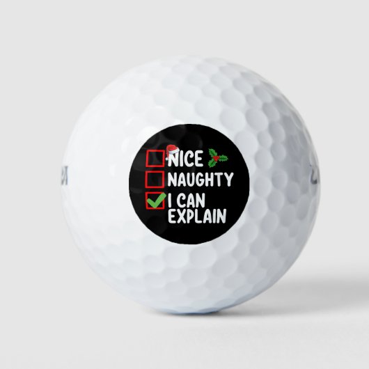 Mooi ondeugend Ik kan uitleggen Kerstlijst vakanti Golfballen (Voorkant)