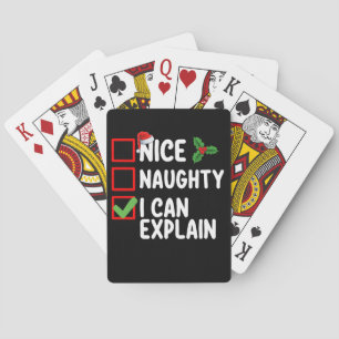 Mooi ondeugend Ik kan uitleggen Kerstlijst vakanti Pokerkaarten