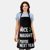Mooi ondeugend misschien volgend jaar Kerstman Ker Schort (Gedragen)