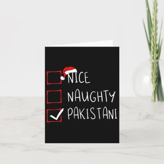 Mooi Ondeugend Pakistaans Kerst Pakistan Erfgoed Kaart (Voorkant)