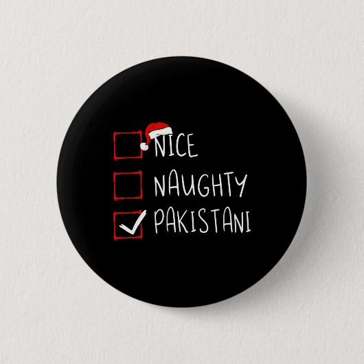 Mooi Ondeugend Pakistaans Kerst Pakistan Erfgoed Ronde Button 5,7 Cm (Voorkant)