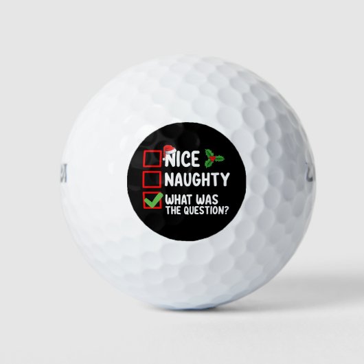 Mooi ondeugend wat was de vraag kerstlijst golfballen (Voorkant)
