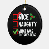 Mooi ondeugend wat was de vraag kerstlijst keramisch ornament (Links)