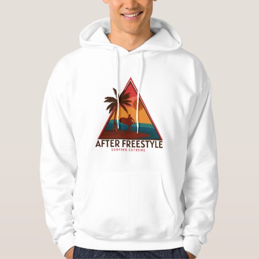 Mooi ontwerp na Freestyle Retro Silhouette Hood Hoodie (Voorkant)
