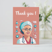 Mooi ontwerp om de verpleegkundigen te bedanken bedankkaart (Staand voorkant)