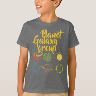 Mooi ontwerp van de planetgalaxy-combinatie t-shirt