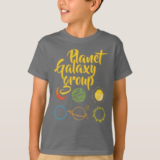 Mooi ontwerp van de planetgalaxy-combinatie t-shirt (Voorkant)