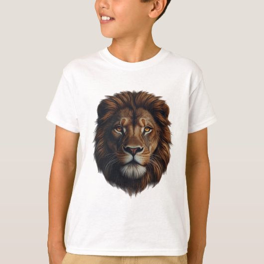 Mooi ontwerp van oerwouden leeuw op t-shirt kinder (Voorkant)