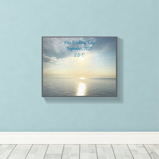 Mooi, onze trouwdag canvas (Insitu (Houten vloer))