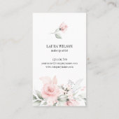 Mooi Oog Met Blush Roze Waterverf Bloemen Visitekaartje (Achterkant)