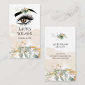Mooi Oog met groen Waterverf Bloemen Visitekaartje (Voorkant / Achterkant)