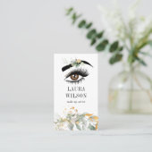 Mooi Oog met groen Waterverf Bloemen Visitekaartje (Staand voorkant)