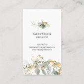 Mooi Oog met groen Waterverf Bloemen Visitekaartje (Achterkant)