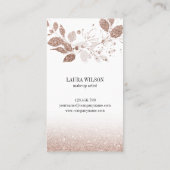 Mooi Oog met Roos Gouden Waterverf Bloemen Visitekaartje (Achterkant)