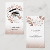 Mooi Oog met Roos Gouden Waterverf Bloemen Visitekaartje (Voorkant / Achterkant)