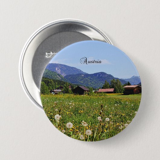 Mooi Oostenrijk  Ronde Button 7,6 Cm (Voorkant /achterkant)