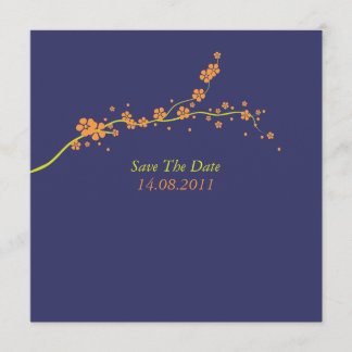 Mooi Oranje Blossom Weddenschap Bewaar de datum Save The Date