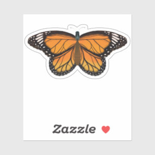 Mooi Oranje vlinder tekening schilderij Sticker
