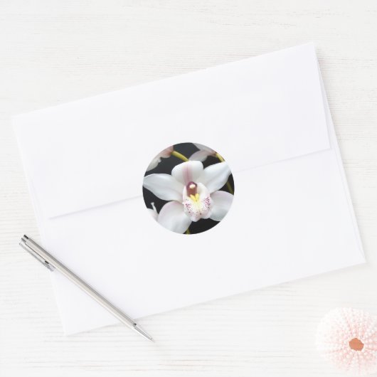 Mooi Orchid Ronde Sticker (Envelop)