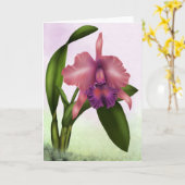 Mooi orchidee Wenskaart Kaart (Gele Bloem)