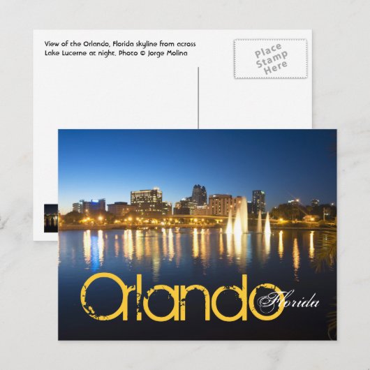 Mooi Orlando, Florida Briefkaart (Voorkant / Achterkant)