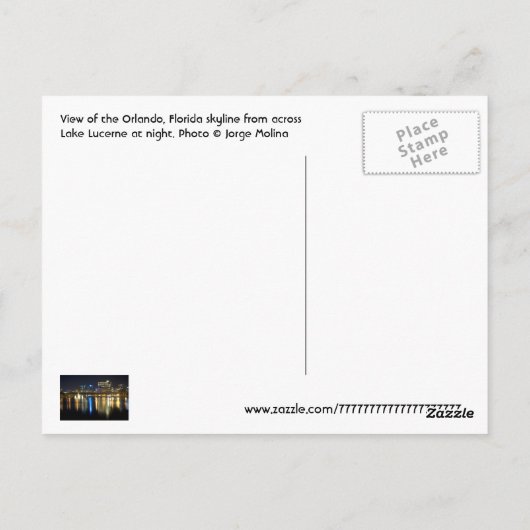 Mooi Orlando, Florida Briefkaart (Achterkant)