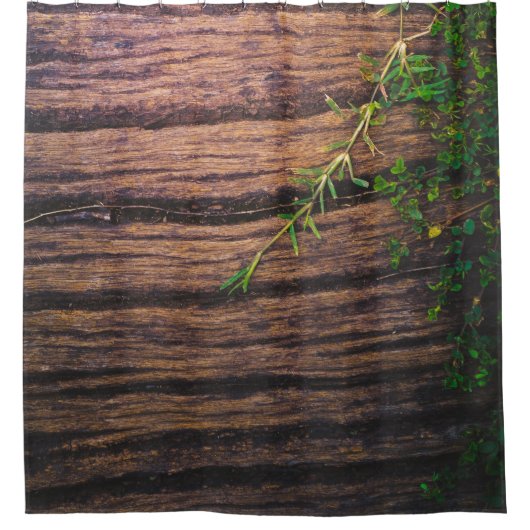 Mooi oud hout douchegordijn (Voorkant)