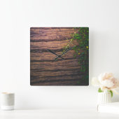 Mooi oud hout vierkante klok (Huis)