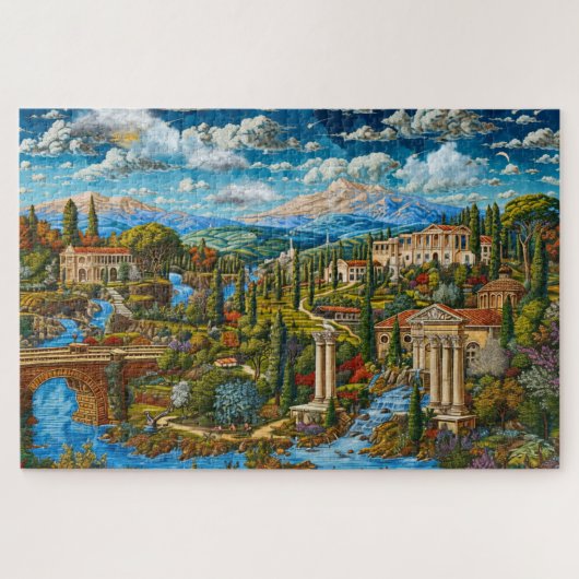 Mooi oud Romeins dorp Legpuzzel (Horizontaal)