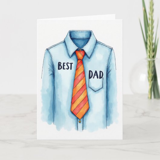 Mooi overhemd Vaderdag kaart (Voorkant)