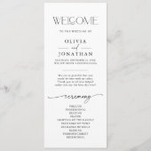 Mooi paar lettertype duo programmakaart (Voorkant)