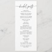 Mooi paar lettertype duo programmakaart (Achterkant)