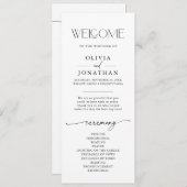 Mooi paar lettertype duo programmakaart (Voorkant / Achterkant)