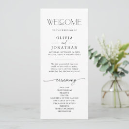Mooi paar lettertype duo programmakaart