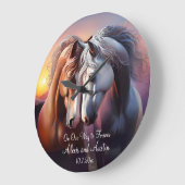 Mooi Paar Paarden Forever Jubileum Grote Klok (Hoek)