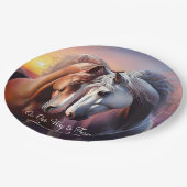 Mooi Paar Paarden Forever Jubileum Papieren Bordje (Gekanteld)