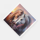 Mooi Paar Paarden Forever Jubileum Servet (Hoek)